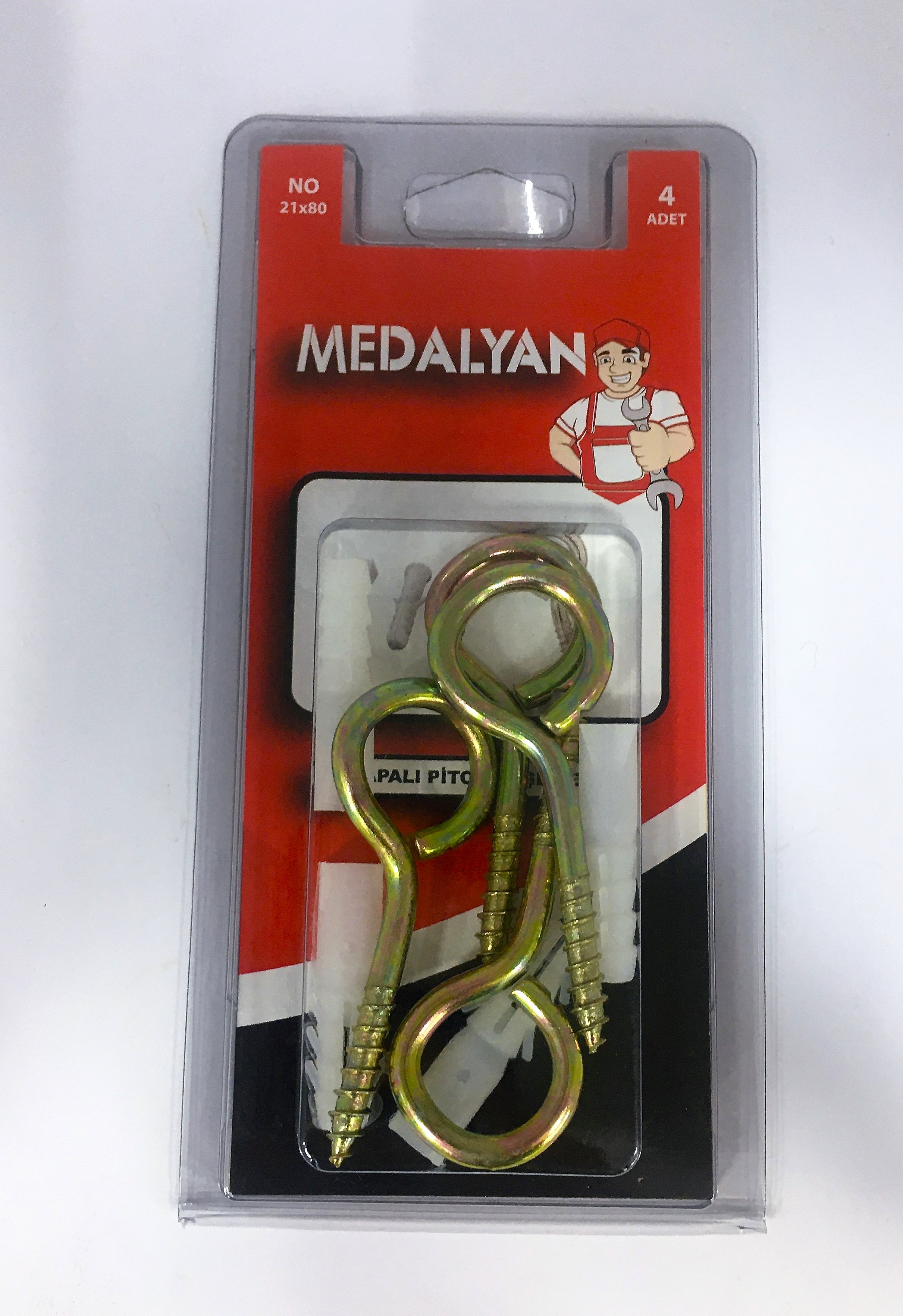 DL-46 21X80 KAPALI PİTON+NO:8 DUBEL (MEDALYAN SET)  PK:24